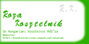 roza kosztelnik business card